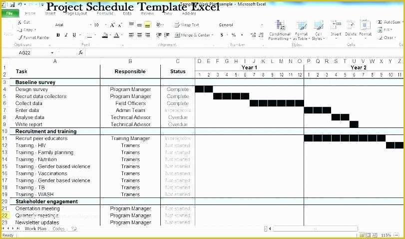 Construction Management Excel Templates Free Of Construction Project Schedule Template