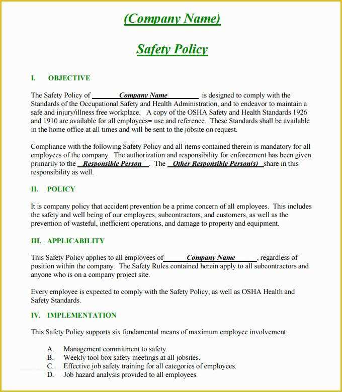 Construction Plan Templates Free Of Construction Safety Plan Template 17 Free Word Pdf
