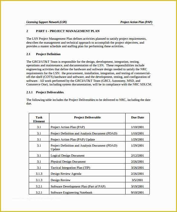 Construction Plan Templates Free Of Sample Project Action Plan Template 16 Documents In Pdf