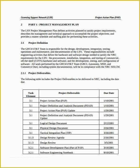 Construction Plan Templates Free Of Sample Project Action Plan Template 16 Documents In Pdf