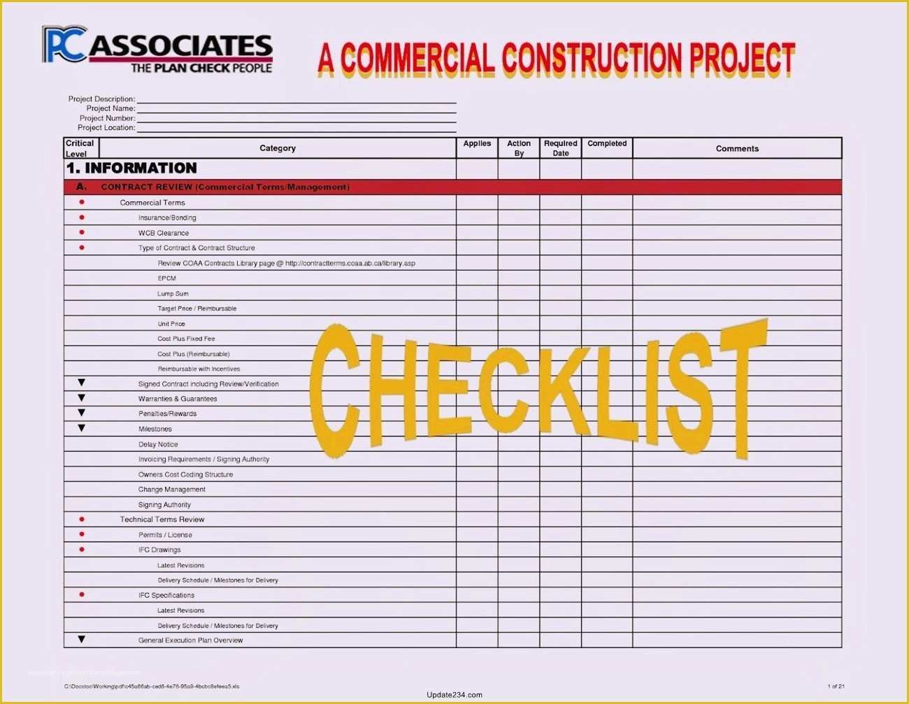 Construction Project Template Free Of Construction Project Startup