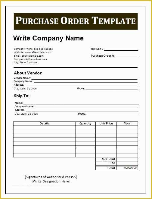 Construction Purchase order Template Free Of 10 Material Purchase order Template Sampletemplatess
