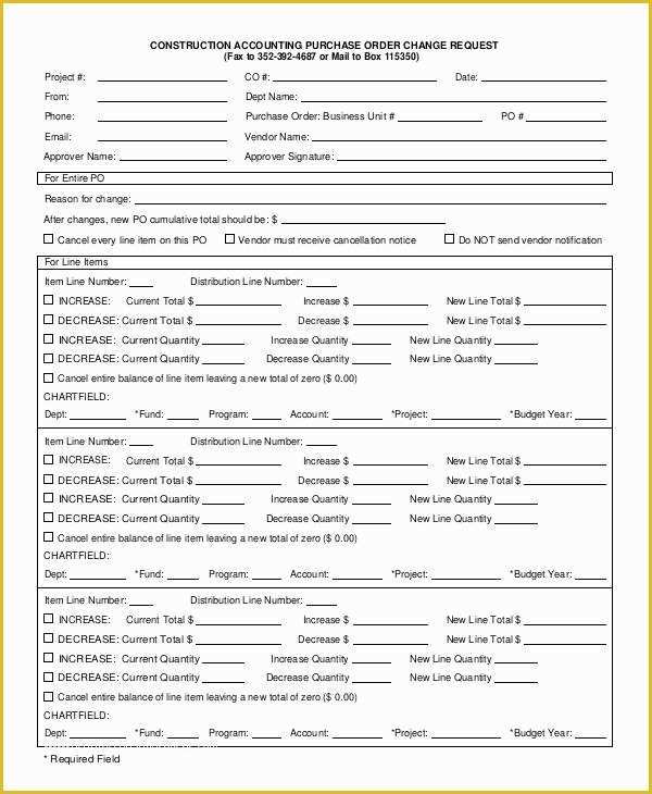 Construction Purchase order Template Free Of 15 Purchase order Templates