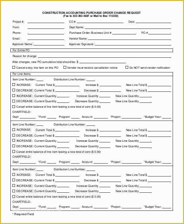 Construction Purchase order Template Free Of 15 Purchase order Templates