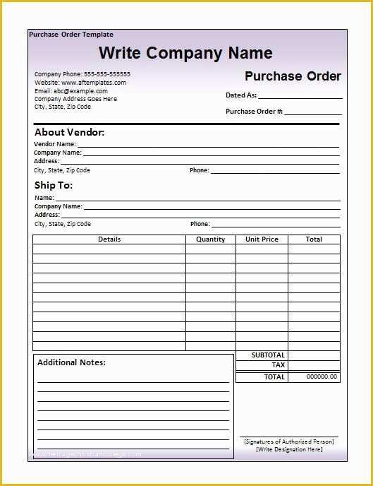 Construction Purchase order Template Free Of 37 Free Purchase order Templates In Word & Excel