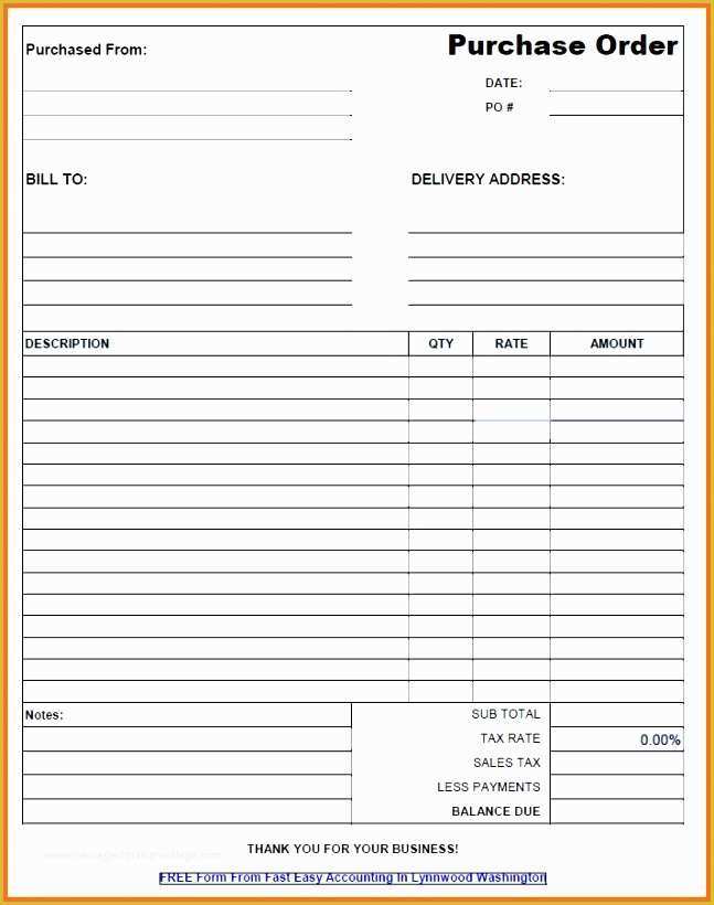 Construction Purchase order Template Free Of 8 Free Excel Purchase order Template Exceltemplates