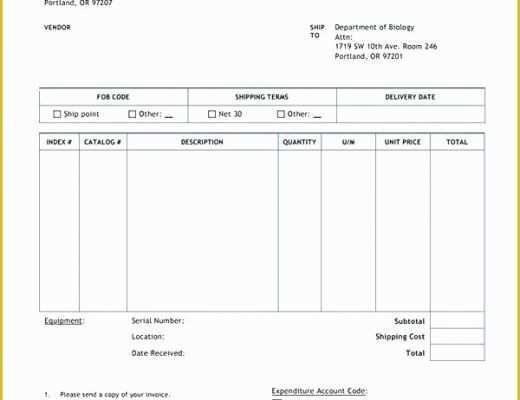 Construction Purchase order Template Free Of Construction Purchase order Template Free