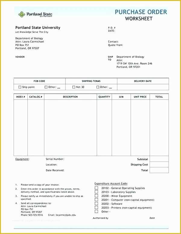 Construction Purchase order Template Free Of Construction Purchase order Template Free