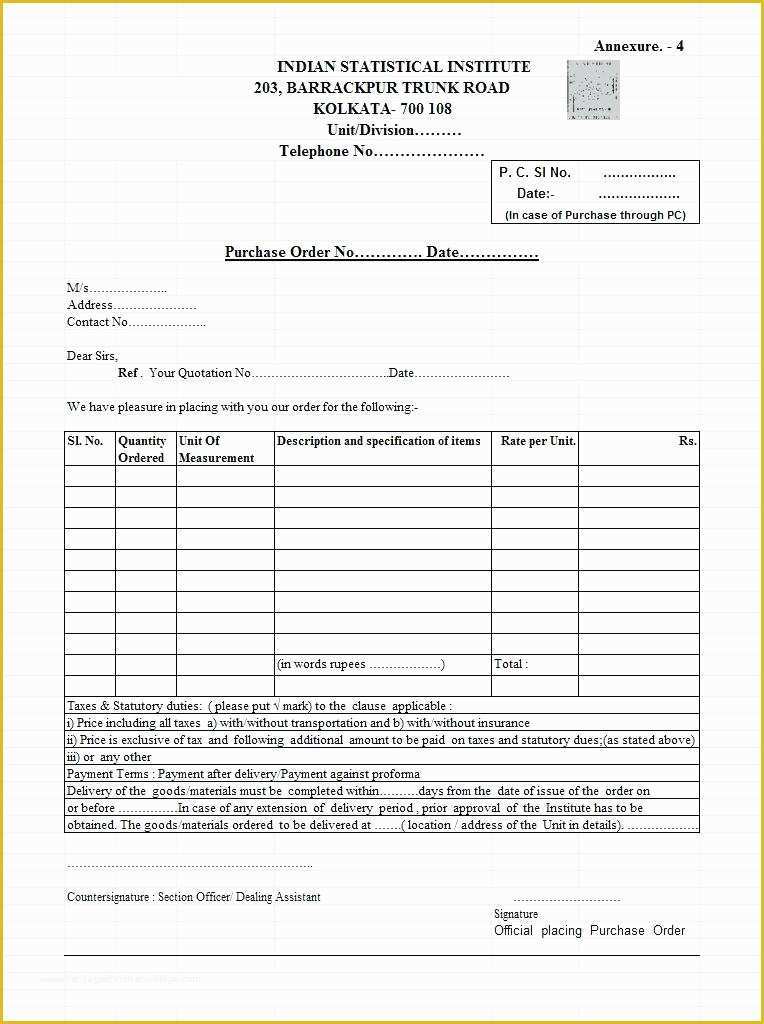 Construction Purchase order Template Free Of Construction Purchase order Template Free – Siebeltraining