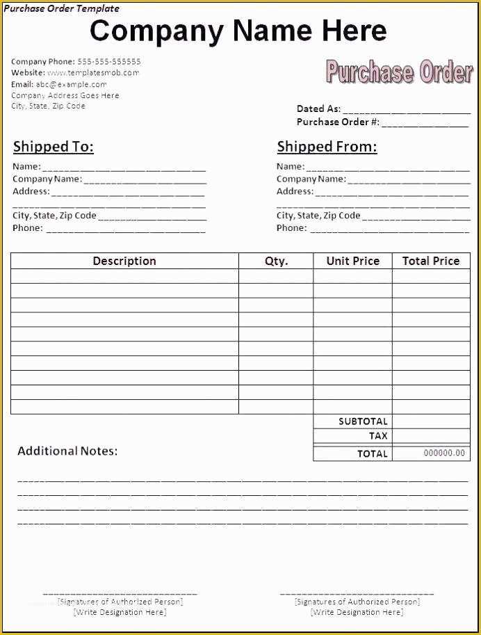 Construction Purchase order Template Free Of Construction Purchase order Template Free – Siebeltraining