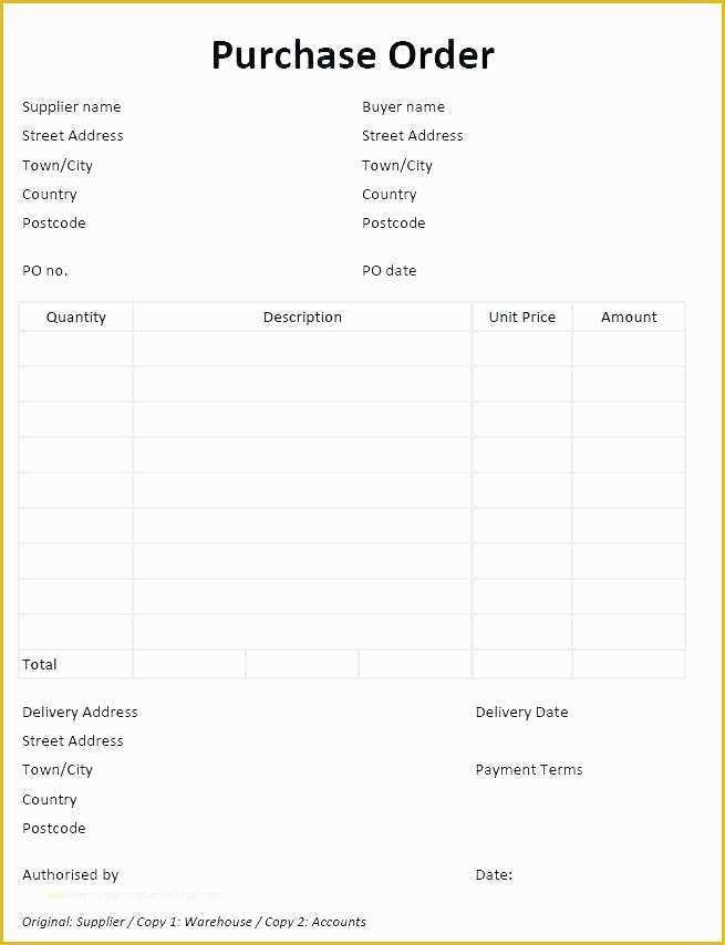 Construction Purchase order Template Free Of Purchase order format Free Download Free Download Purchase