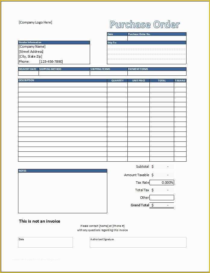 Construction Purchase order Template Free Of Purchase order Template Spreadsheetshoppe