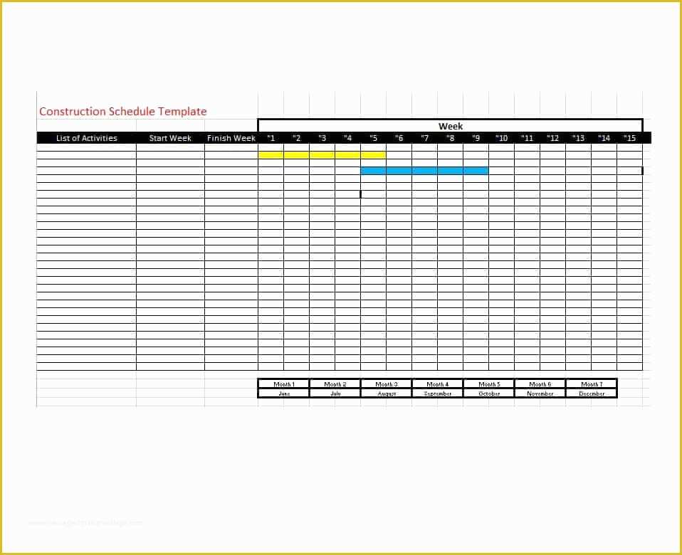 Construction Schedule Template Excel Free Download Of 21 Construction Schedule Templates In Word & Excel