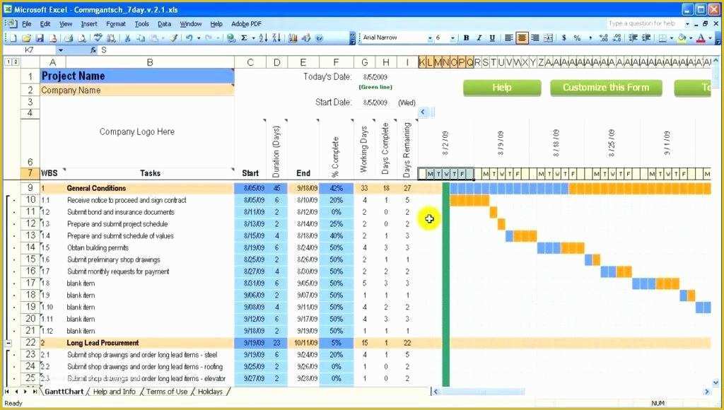 Construction Schedule Template Excel Free Download Of Construction Project Schedule Template