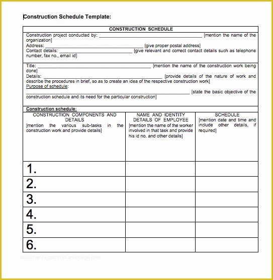 Construction Schedule Template Excel Free Download Of Residential Construction Schedule Template Excel