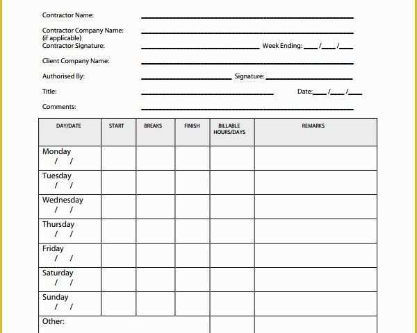 Construction Timesheet Template Free Of 17 Contractor Timesheet Templates – Docs Word Pages