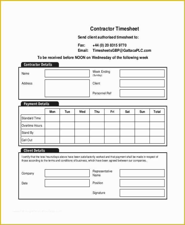 Construction Timesheet Template Free Of 17 Timesheet Templates Word Docs Excel