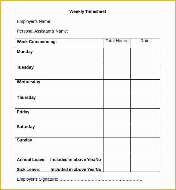 Construction Timesheet Template Free Of 26 Blank Timesheet Templates – Free Sample Example