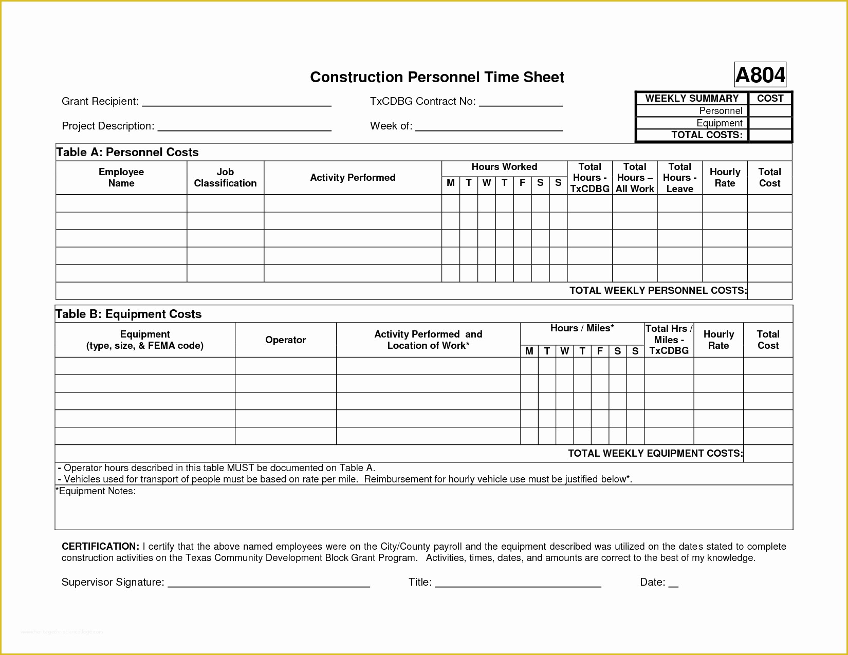 Construction Timesheet Template Free Of Best S Of Construction Time Card Template