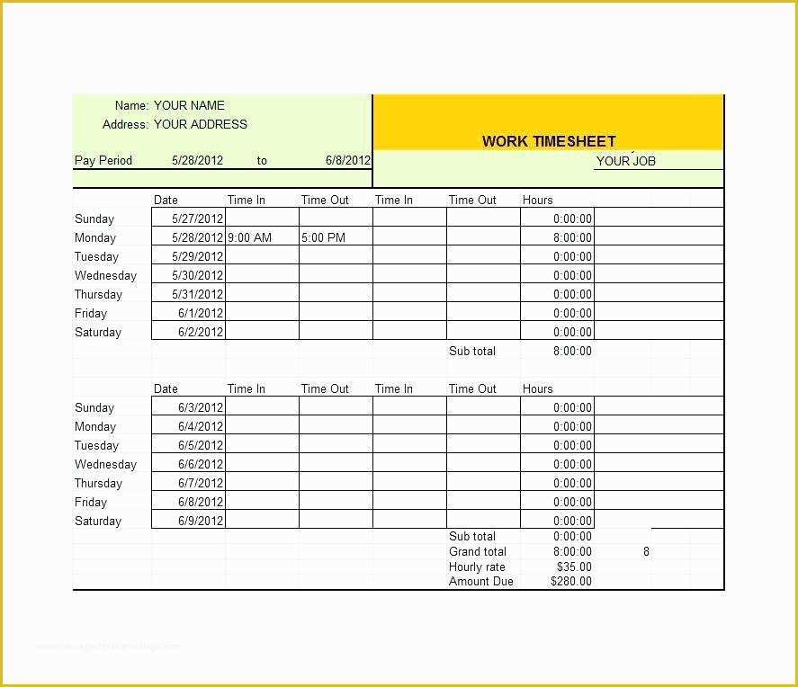 Construction Timesheet Template Free Of Contractor Timesheet Template Excel – Superscripts