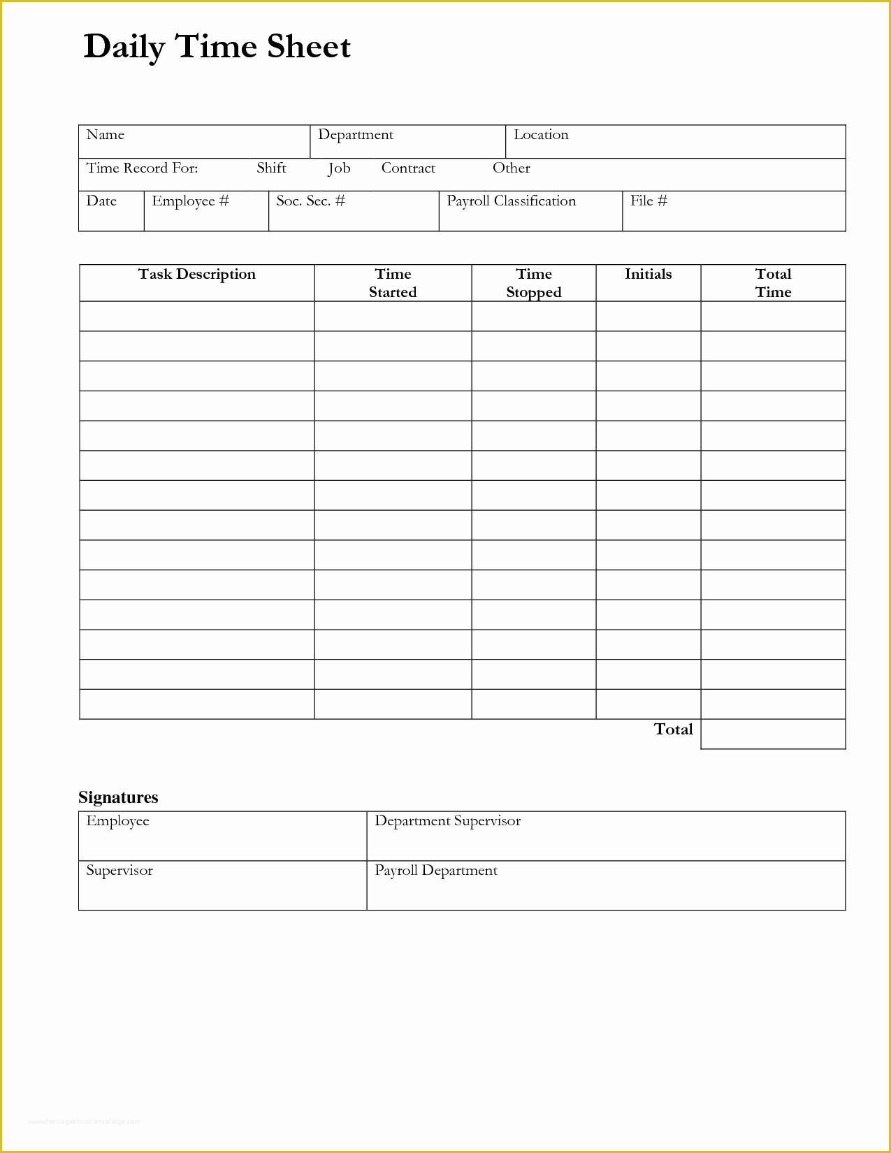 Construction Timesheet Template Free Of Daily Time Sheet Printable Printable 360 Degree