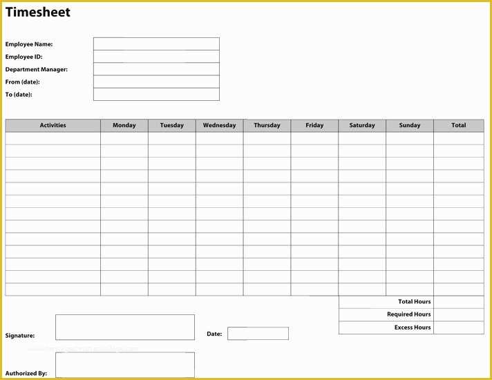 Construction Timesheet Template Free Of Time Card Template