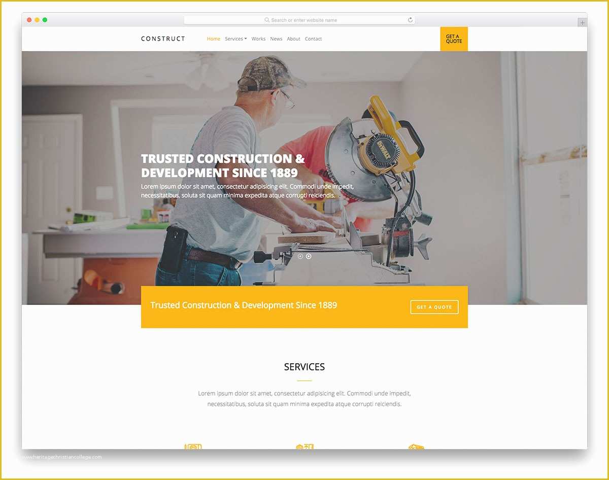 Construction Website Templates Free Of 25 Best Free Construction Website Templates for Modern