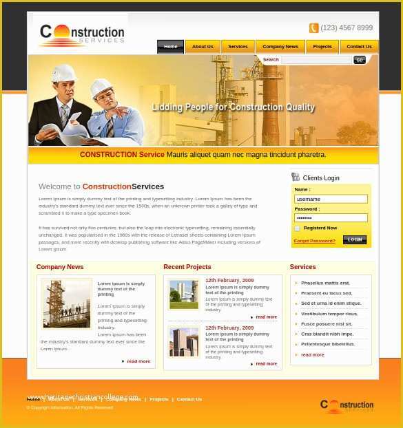 Construction Website Templates Free Of 42 Engineering Website themes & Templates