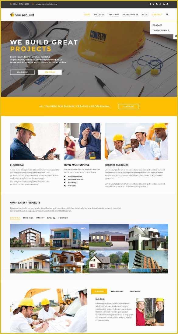 Construction Website Templates Free Of 42 Engineering Website themes & Templates