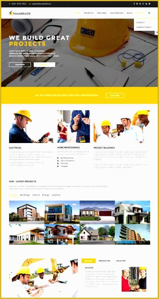 Construction Website Templates Free Of 7 Electrical Contractor Website Templates Free