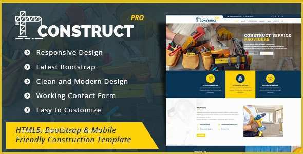 Construction Website Templates Free Of Construction HTML5 Construction Business Template by