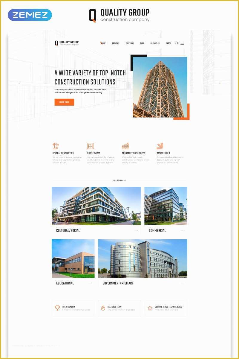 Construction Website Templates Free Of Construction Pany Responsive Website Template
