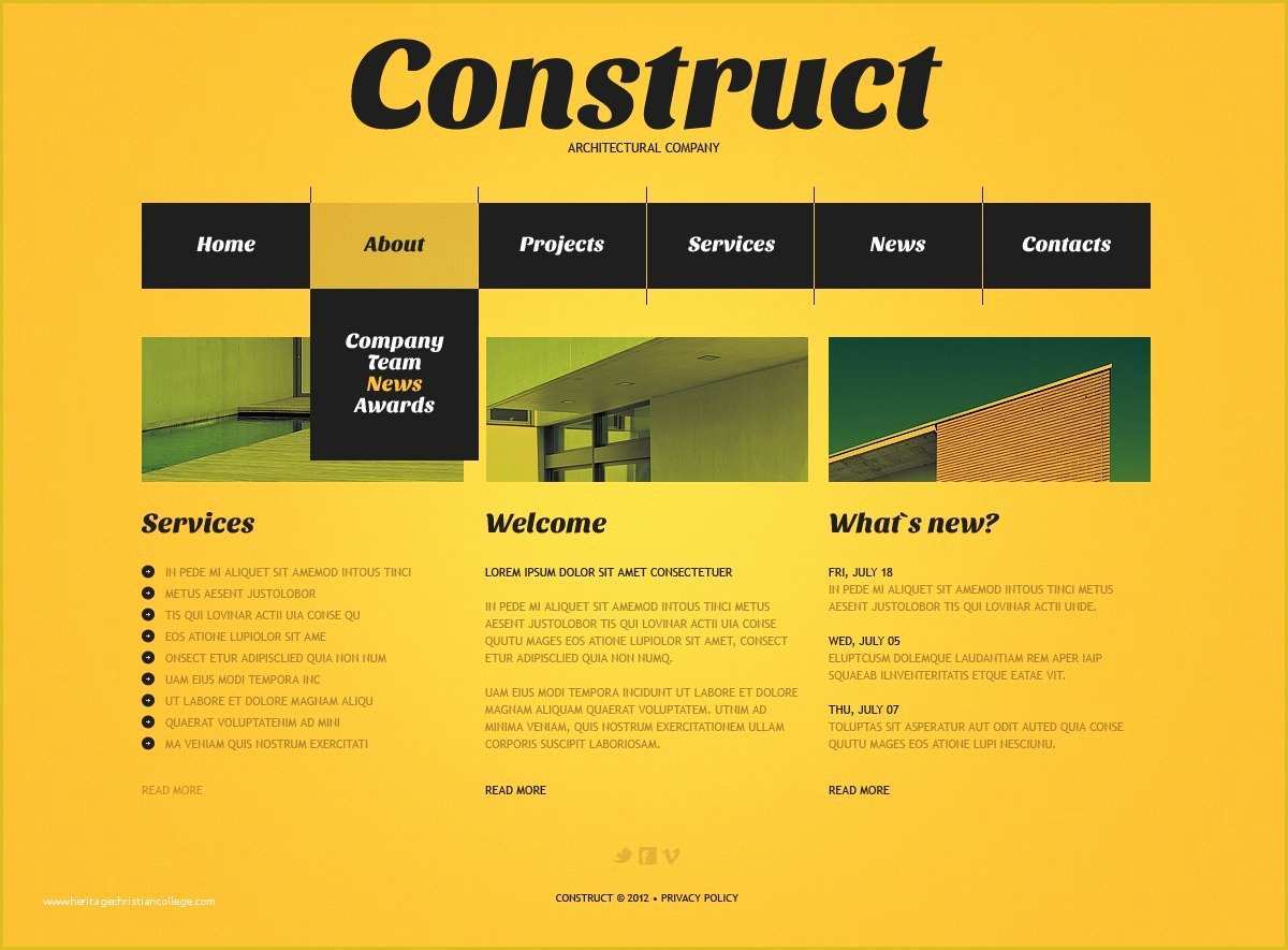 Construction Website Templates Free Of Construction Pany Website Template