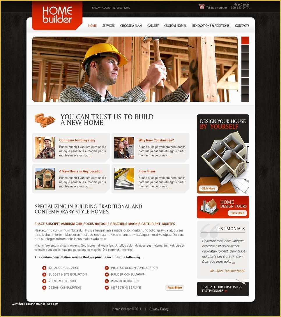 Construction Website Templates Free Of Construction Pany Website Template