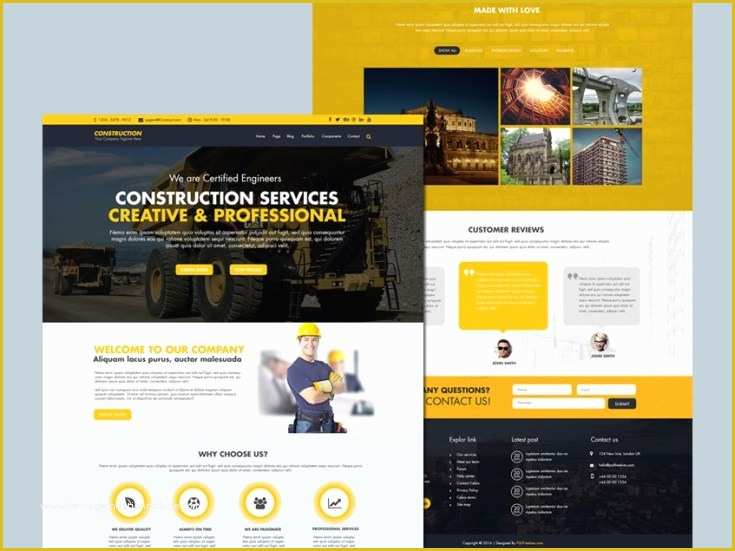 Construction Website Templates Free Of Construction Website Template Free Psd Free Download