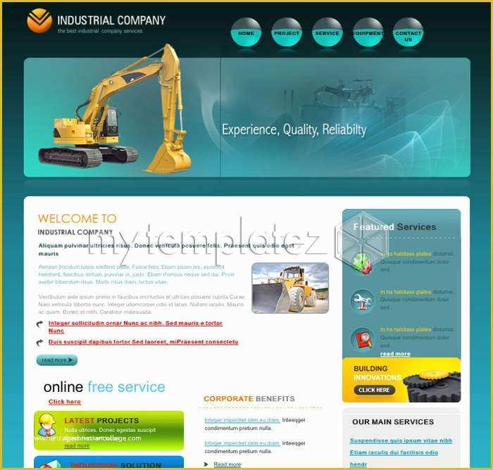 Construction Website Templates Free Of Free Templates Css Templates Industrial Industrial Pany