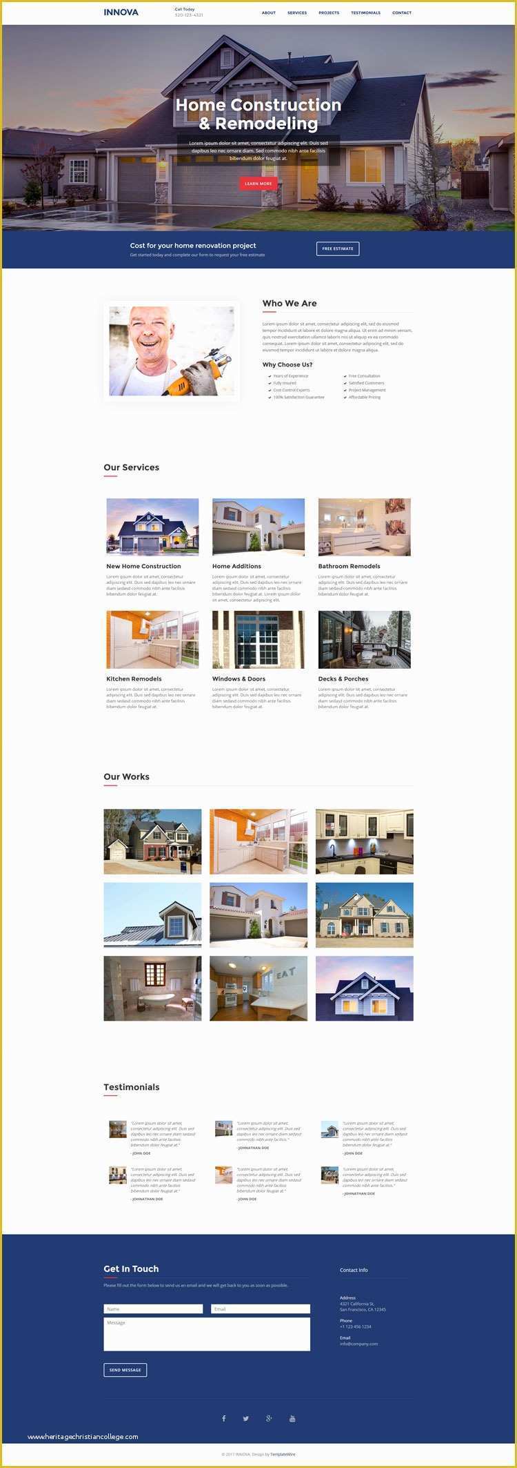 Construction Website Templates Free Of Innova Free Construction Website Template Bootstrap