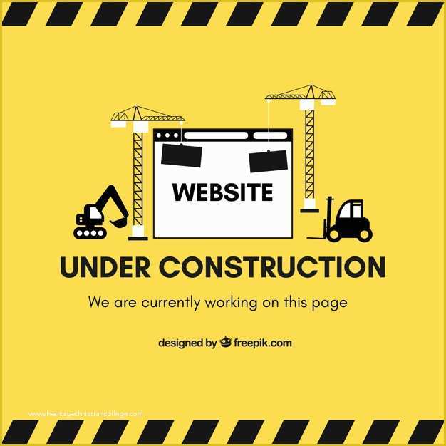 Construction Website Templates Free Of Under Construction Web Template In Flat Style Vector