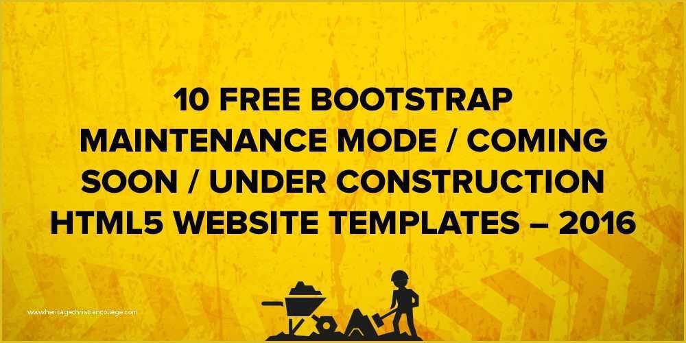 Construction Website Templates HTML5 Free Download Of 10 Free Bootstrap Ing soon Under Construction HTML5