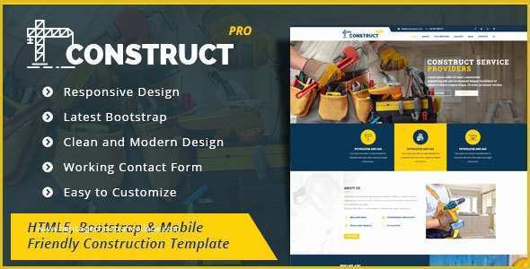 Construction Website Templates HTML5 Free Download Of Construction HTML5 Construction Business Template by