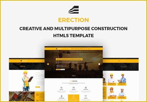 Construction Website Templates HTML5 Free Download Of Erection – Construction Multipurpose HTML5 Template