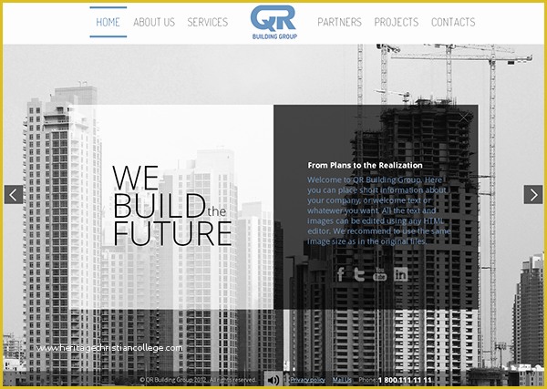 Construction Website Templates HTML5 Free Download Of Qr Building Pany Group HTML5 Template On Behance