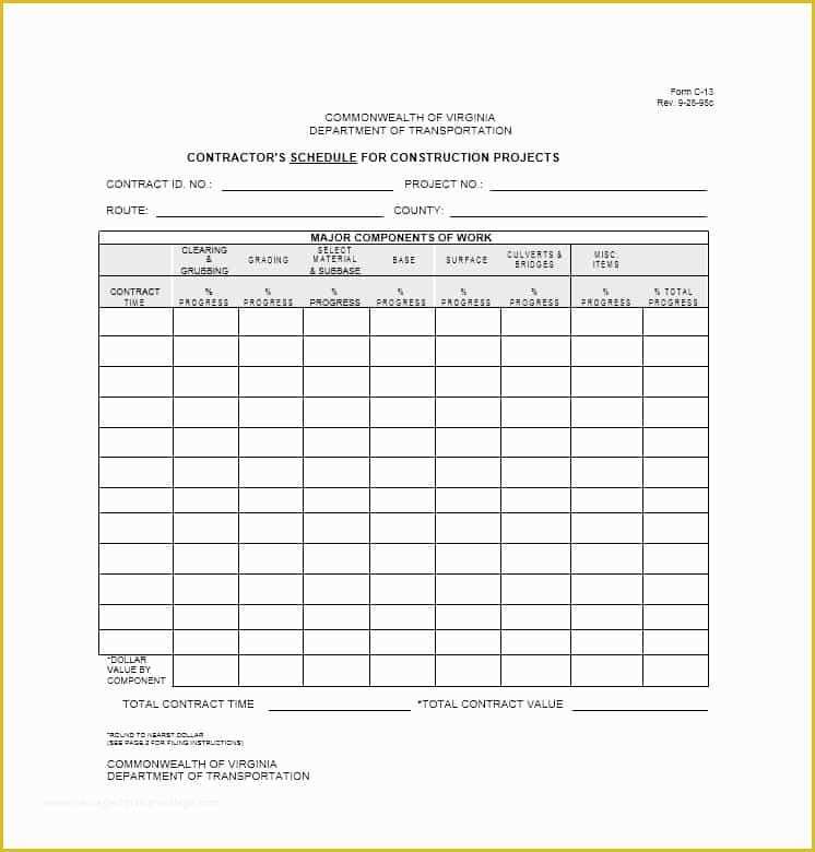 Construction Work Schedule Templates Free Of 21 Construction Schedule Templates In Word & Excel