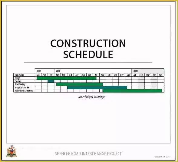 Construction Work Schedule Templates Free Of 3 New Construction Schedules Using Excel Overview Example