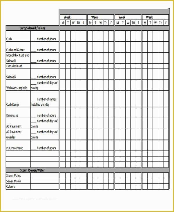 Construction Work Schedule Templates Free Of 7 Excel Construction Schedule Templates