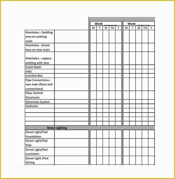 Construction Work Schedule Templates Free Of Construction Schedule Template Pdf Templates Resume