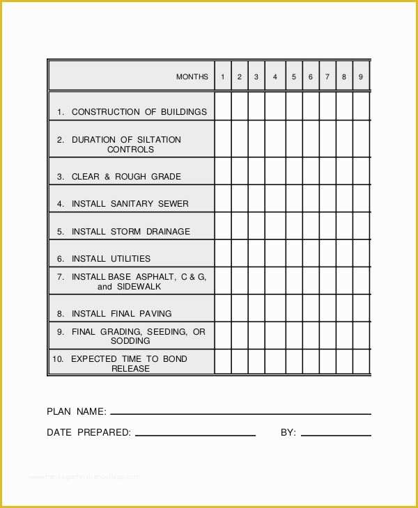 Construction Work Schedule Templates Free Of Construction Work Schedule Templates 8 Free Word Pdf