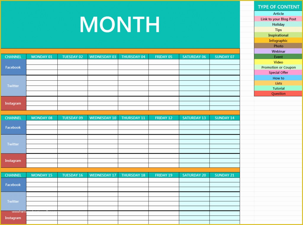 Content Calendar Template Free Of [checklist] Local social Media Marketing How to Kill It