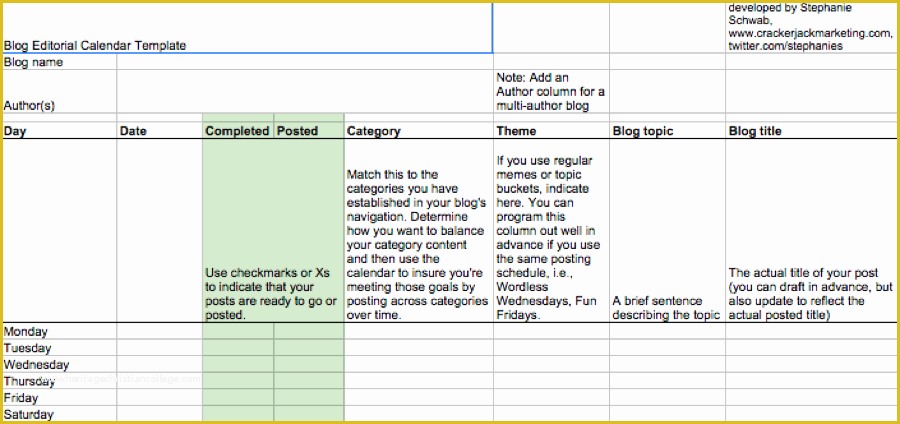 Content Calendar Template Free Of Content Calendar Template Excel Editorial Calendar