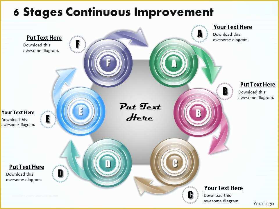 Continuous Improvement Template Free Of 1013 Busines Ppt Diagram 6 Stages Continuous Improvement